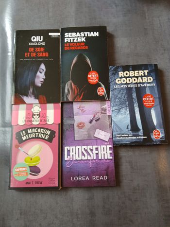 lot de livres thriller,policier ou (2.50 euros chacun)