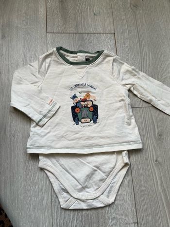 Tee shirt/bodie sergent major 12 mois