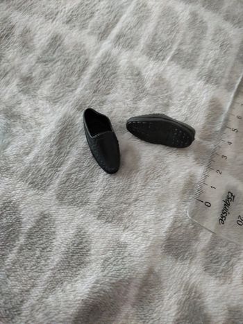 Chaussures mocassins barbie ken noir rétro vintage