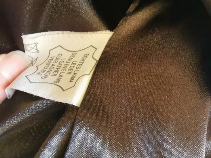 Veste en cuir d'agneau véritable - photo numéro 5