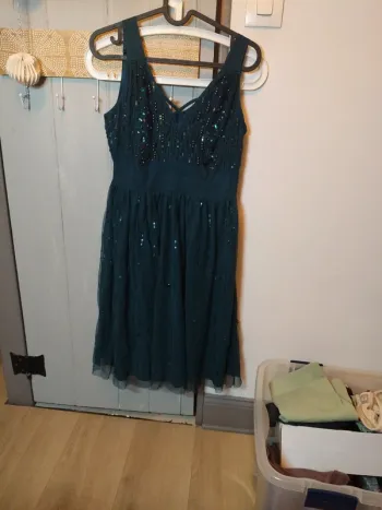 Robe Nafnaf perlée strass tulle