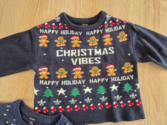🎄 Lot de 2 pulls de Noël bleu marine Kiabi - 4 ans - photo numéro 5
