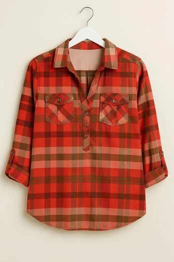 Chemise rouge à carreaux pour femme taille L vero moda