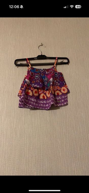 Debardeur 5 ans violet rose orange