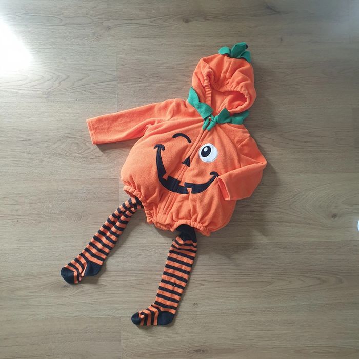💚 Déguisement citrouille 🎃 6/12 mois Primark #emyfleury_déguisement