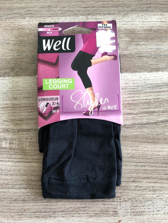 Legging WELL noir taille 3/4 neuf