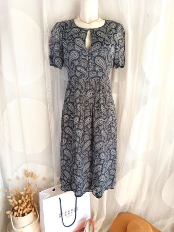 Claudie Pierlot | Robe Rizalde  bleu Et noir | t. 36