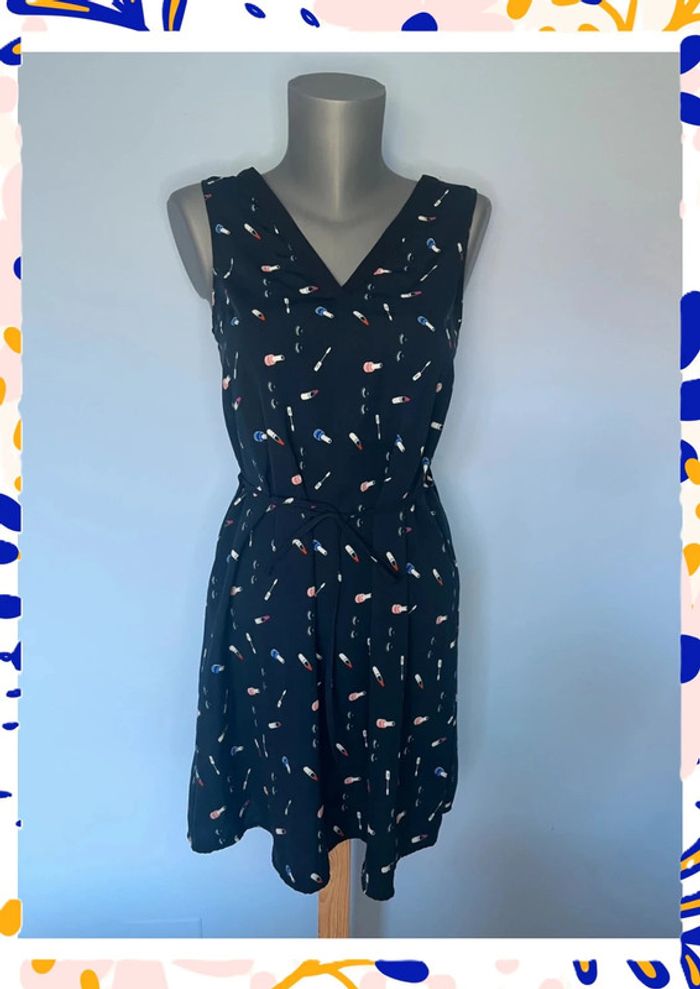 đ€ Robe noire imprimĂ©e maquillage â Naf Naf - Taille 34