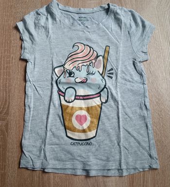 T-shirt gris chat - 6 ans