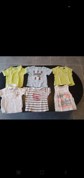 Lot tee shirts 12 mois