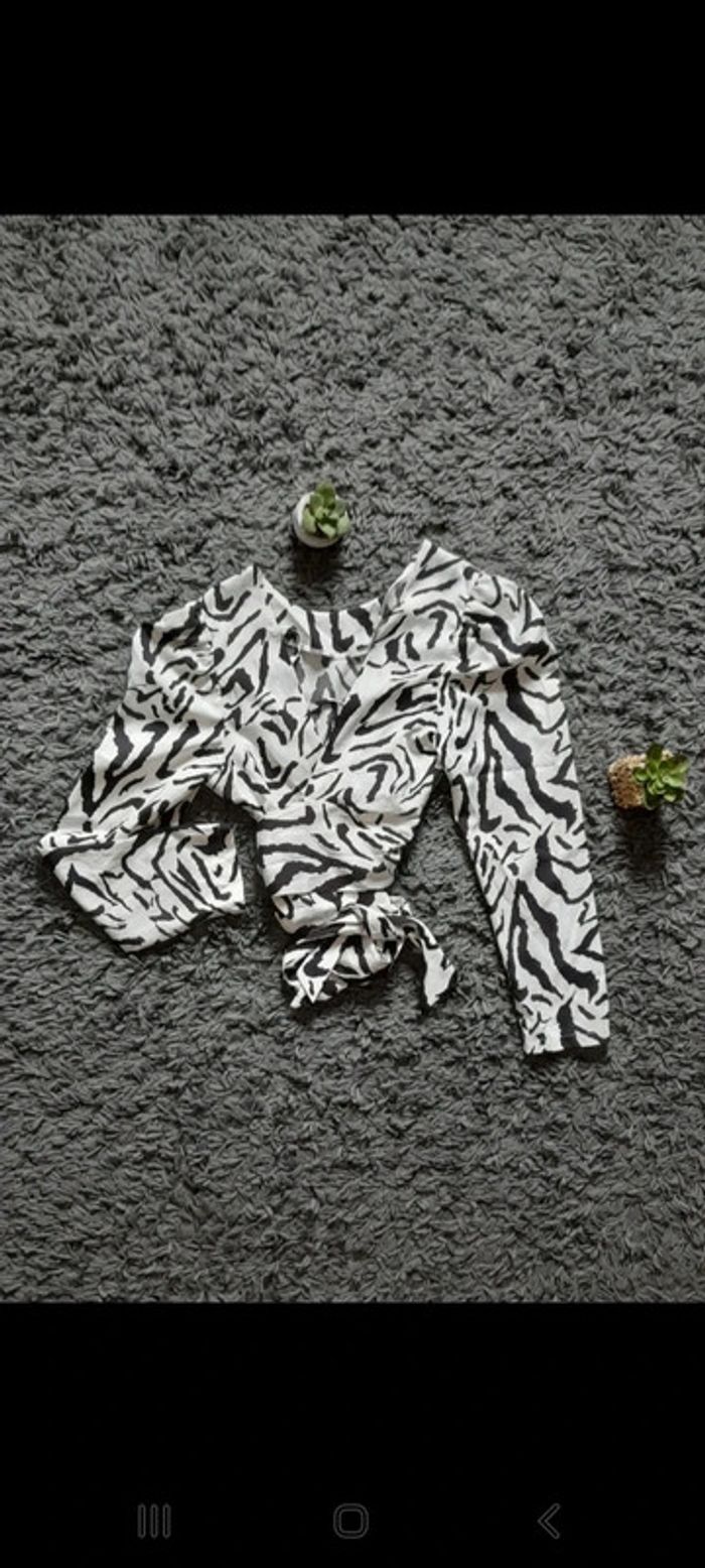 Top blouse imprimé a Noué - photo numéro 2