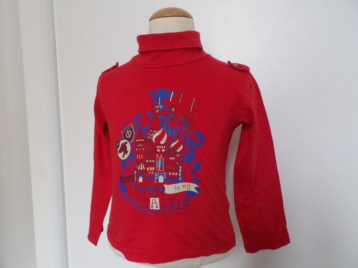 Pull fin rouge garçon - 12 mois - photo numéro 3