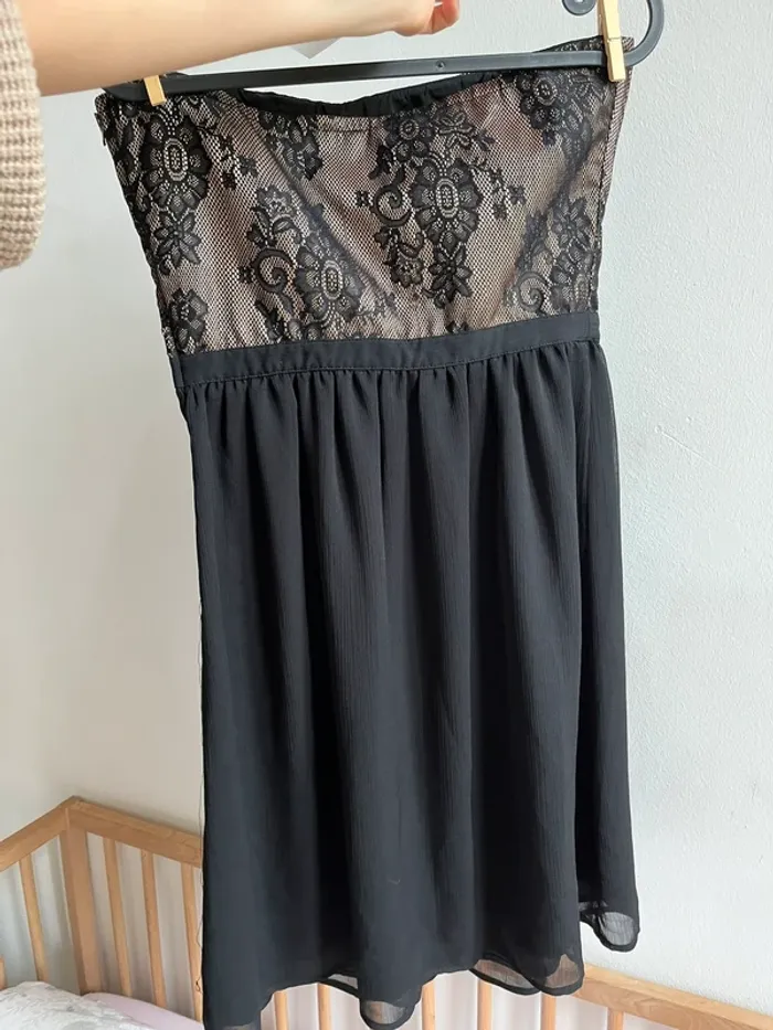 Robe bustier en dentelle noir Naf Naf - photo numéro 6