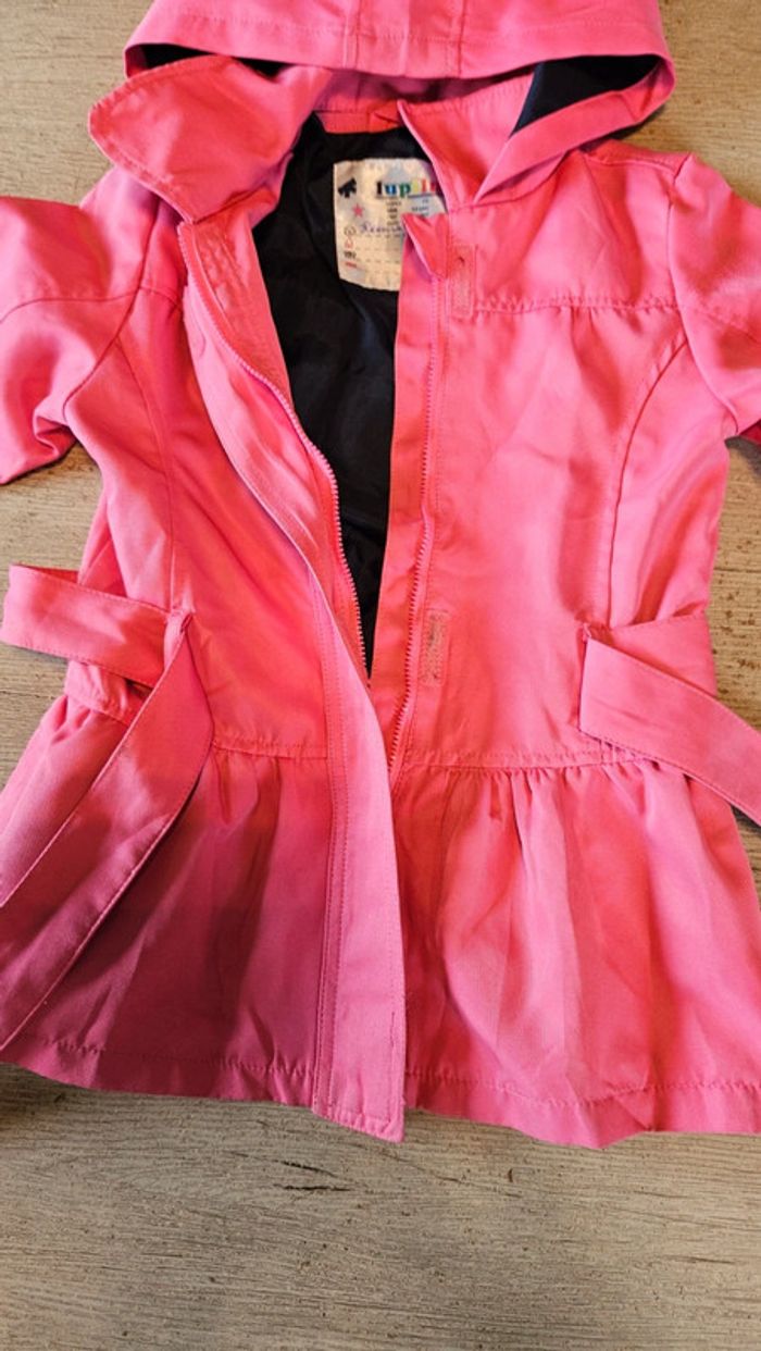 Manteau long rose à capuche, Lupilu, 5/6 ans, nickel - photo numéro 5