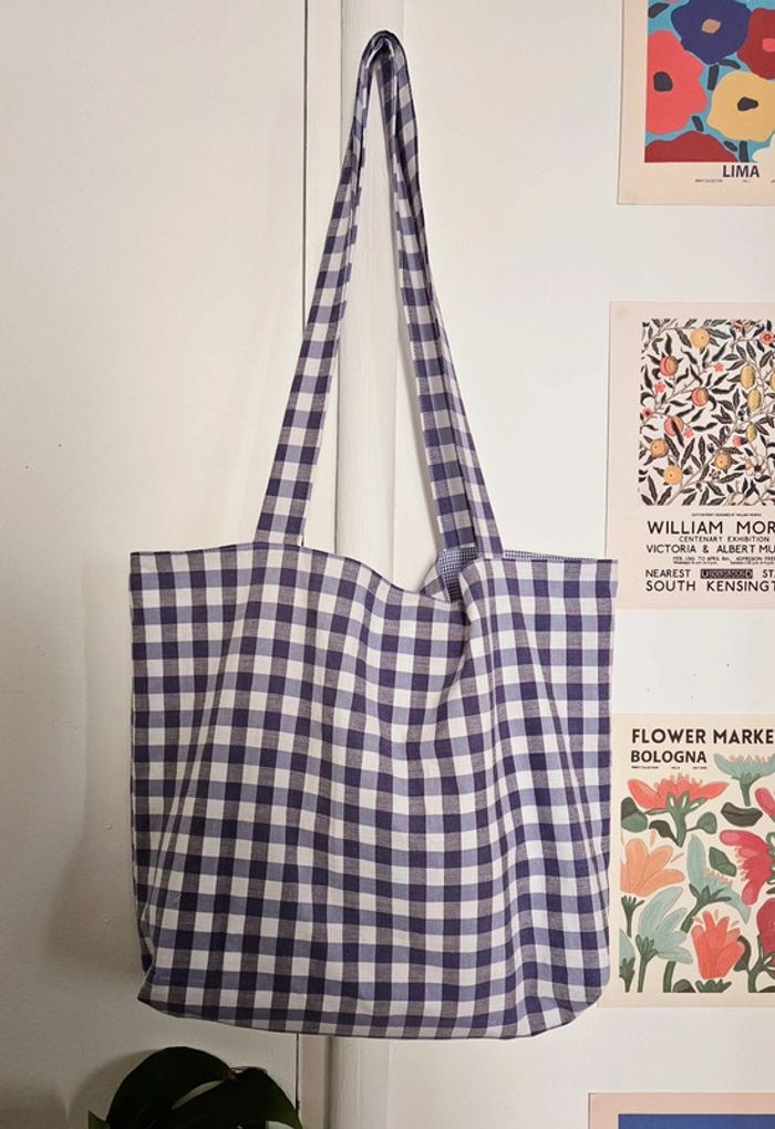 Tote bag vichy purple - photo numéro 3