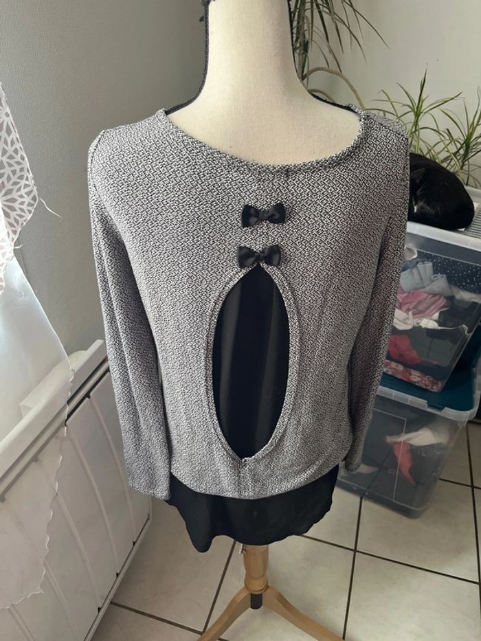Blouse noeud au dos Paris et moi s/m - photo numéro 2