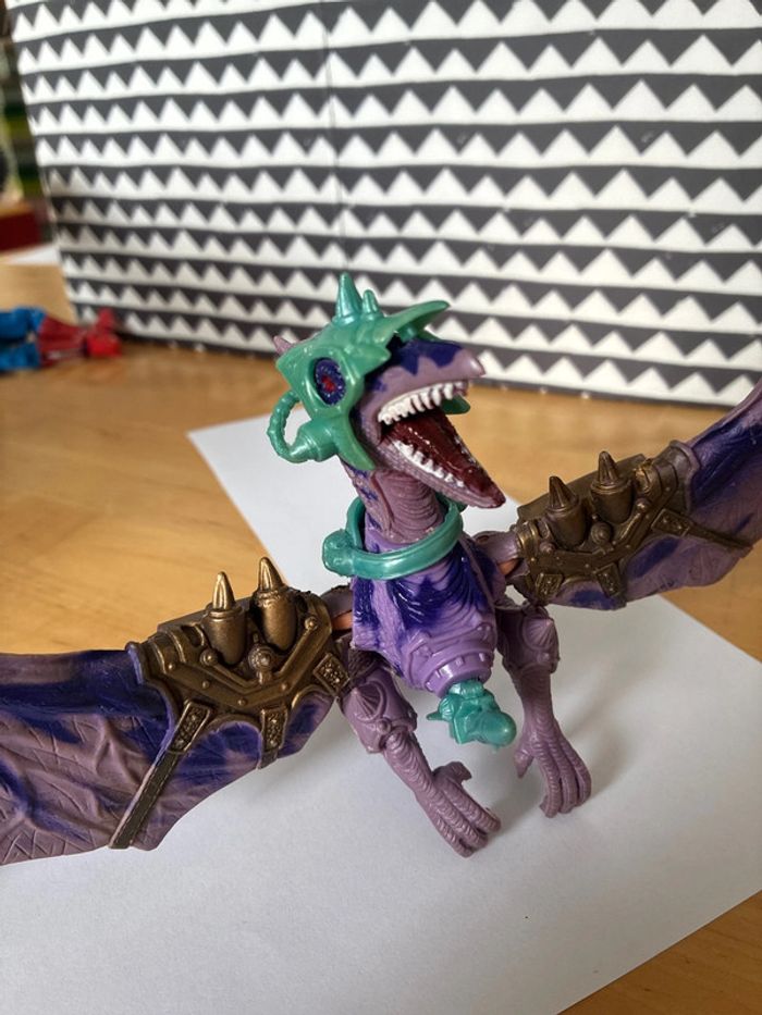 Vintage Chap Mei Beast Raider Pterodactyl Dinosaur Action Figure Purple - photo numéro 2