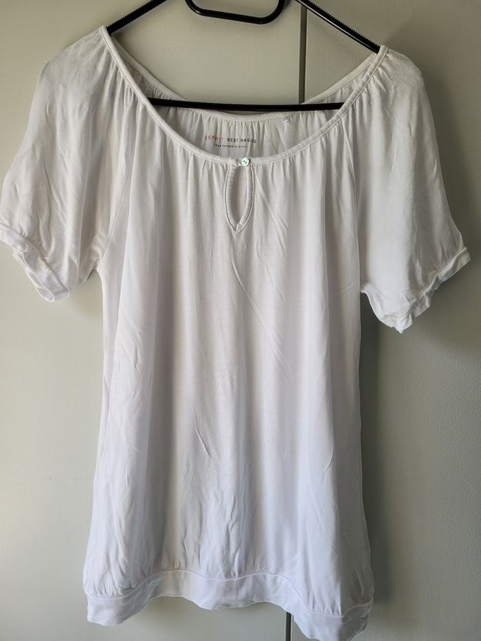 Tee-shirt blanc taille M Esprit - photo numéro 2