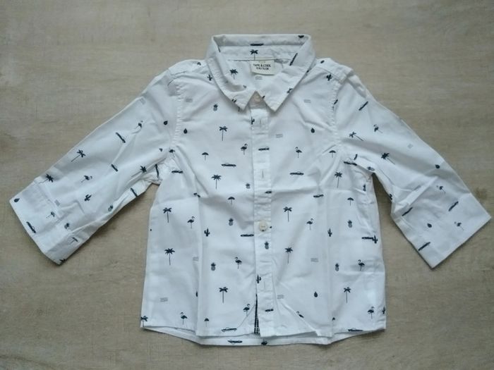 Ensemble Salopette et chemise longue, tape à l'oeil, taille 12 mois, neuf - photo numéro 3