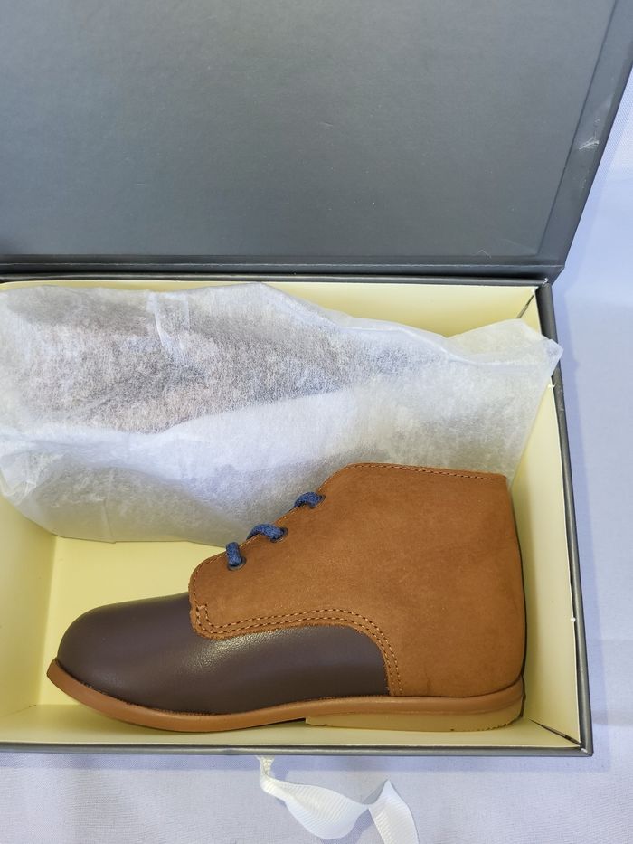 Chaussures derby garçon en cuir marron Point 22 Made in France 🇨🇵 - photo numéro 2