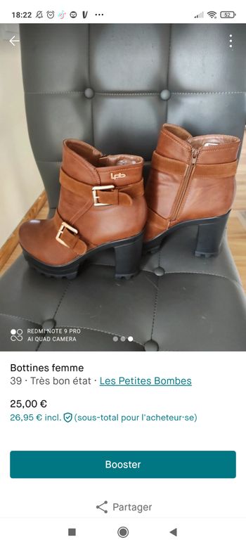 Bottines marron