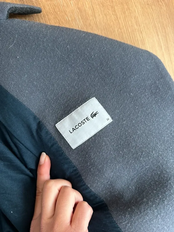 Veste Perfecto Lacoste noire et grise taille 36 - photo numéro 6