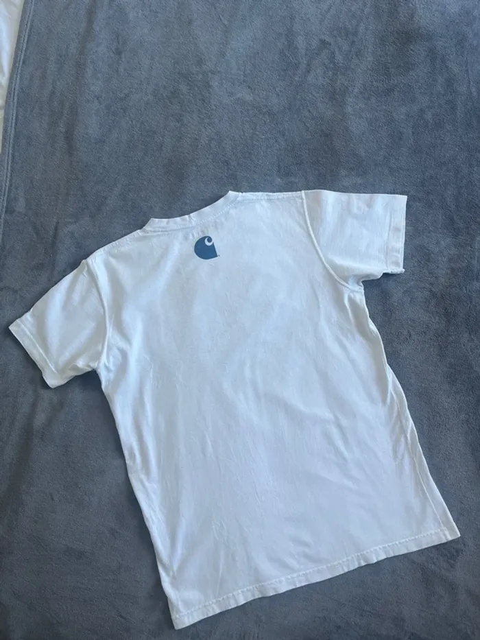 T-shirt Carhartt “Overalls” blanc vintage en Taille M - photo numéro 8