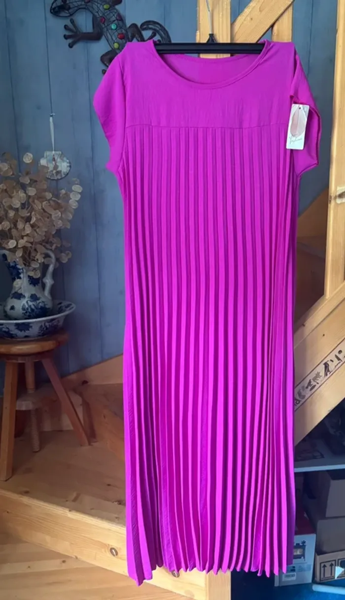Robe longue plissée ample - photo numéro 2