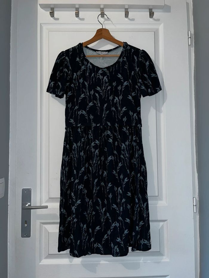 Robe bleue marine pour femme enceinte, taille L