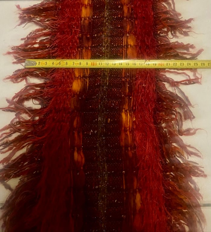Écharpe poilue rouge et orange - photo numéro 4