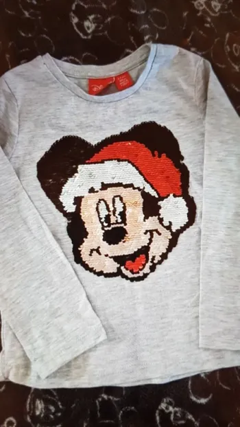 Tshirt manches longues Mickey Noel