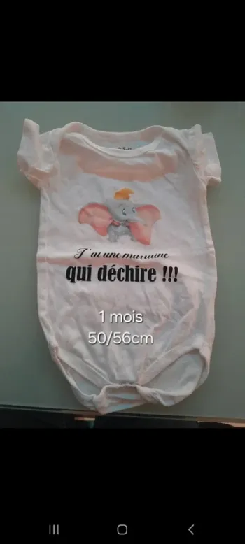 Body mixte MC 1mois