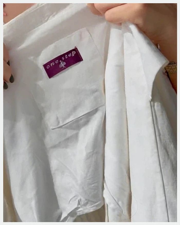 Veste de blazer One Step en lin blanche XL neuve - photo numéro 5