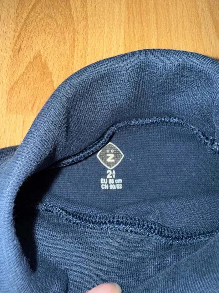 T-shirt Col Roulé Z Génération Bleu - Taille 2 Ans - Très Bon État - photo numéro 2