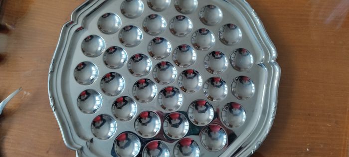 Grand plat à escargots en inox