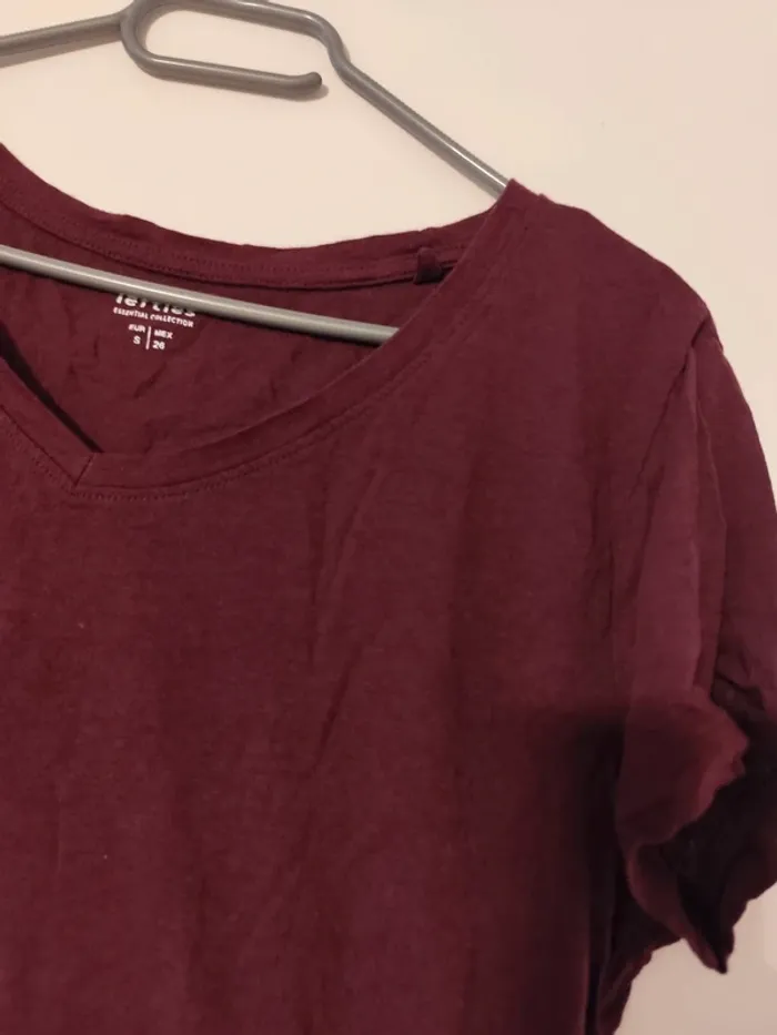 Tee shirt bordeau