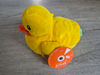 Pochette pour CD peluche canard jaune