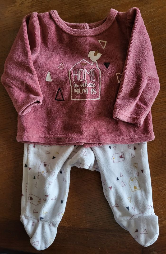 Lot 1 mois fille pyjama body - photo numéro 4