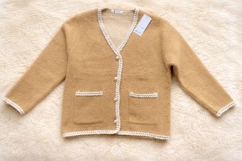 Gilet-cardigan duveteux/doux 