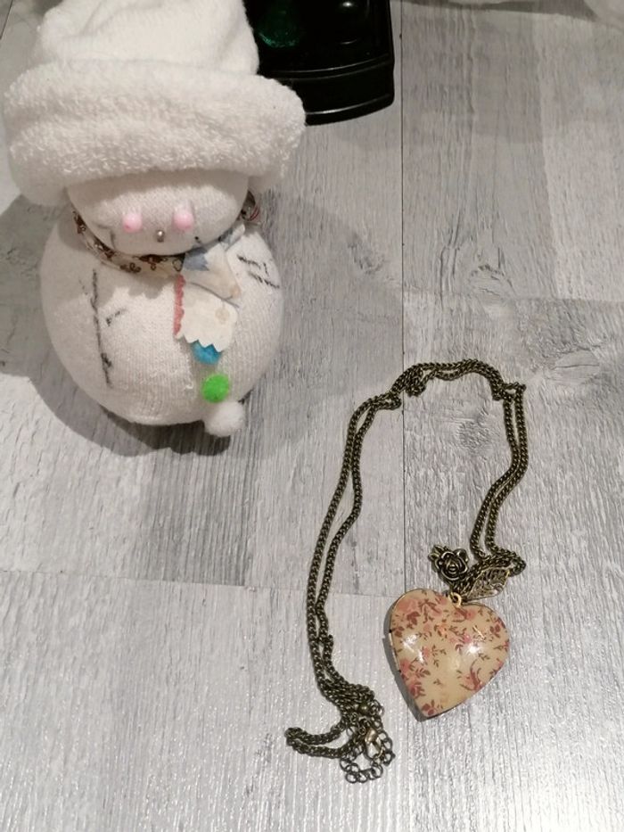 Collier sautoir cœur vintage 📿 - photo numéro 2