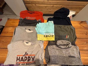 Lot de 7 pull et 1 t-shirt homme taille XL