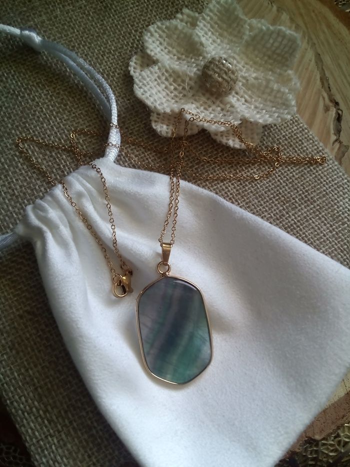 Collier en pierre de fluorite - photo numéro 2