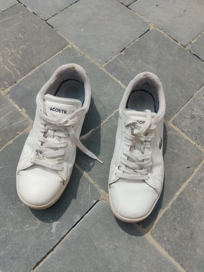 Baskets blanches Lacoste femme - photo numéro 2