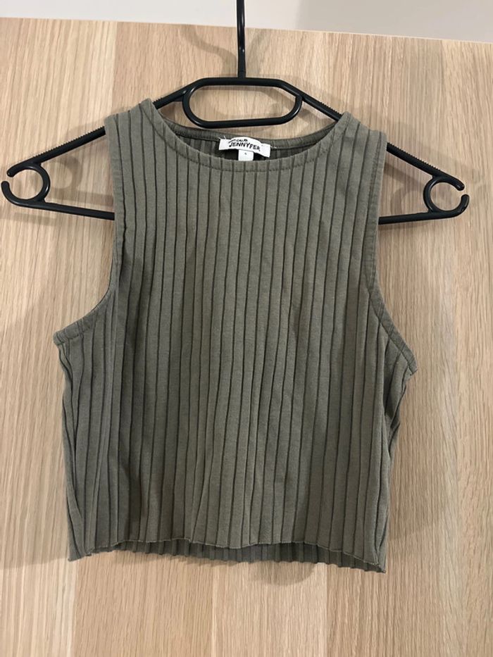 Crop top kaki