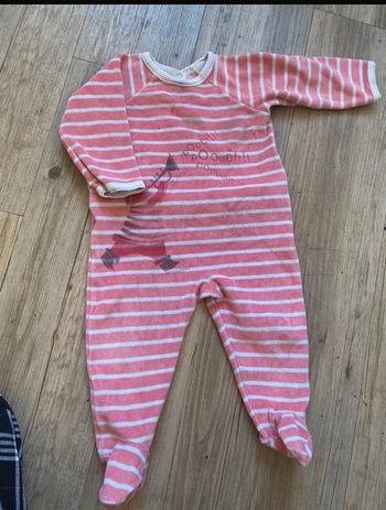 Pyjama rose petit bateau fille 12 mois