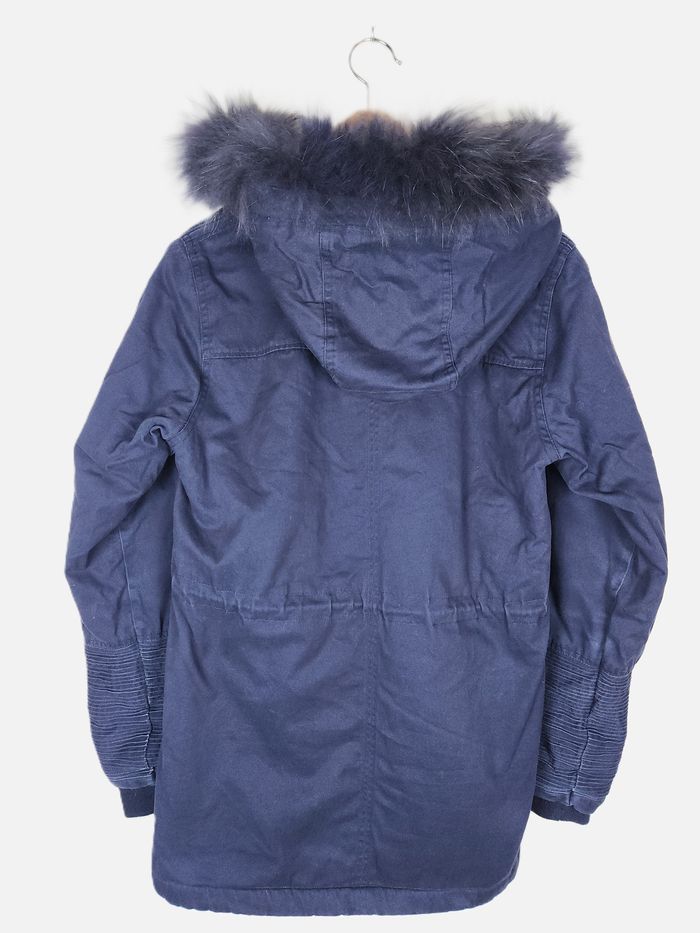 Manteau Parka fourrure bleu marine Karl Marc John Taille M - photo numéro 7
