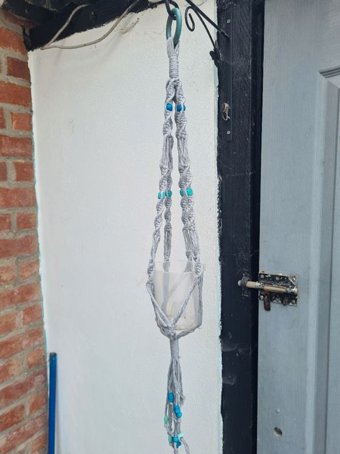 suspension pour plante en macramé