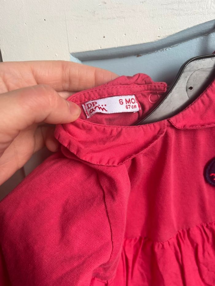 Robe body fuschia, 6 mois , dpam - photo numéro 5