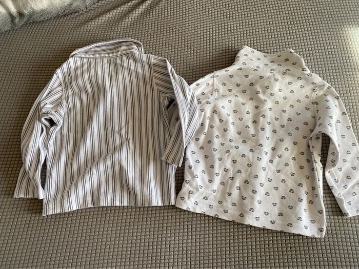 Lot deux polos chemises gilets fluides bébé 18 mois - photo numéro 2