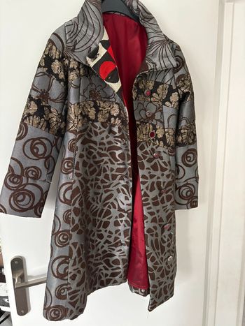Manteau / Veste Originale Réversible Motif Japonais & Baroque - Taille 36 S